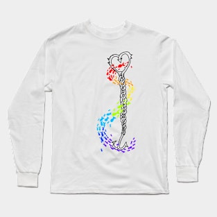 Rainbow Heart chain Long Sleeve T-Shirt